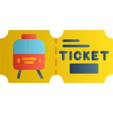 biletler düz simge, vektör, illüstrasyon