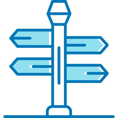 Yol. Web simgesi basit illüstrasyon