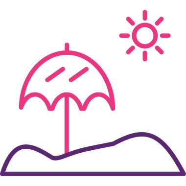 Bir ağaç simgesinin vektör illüstrasyonu