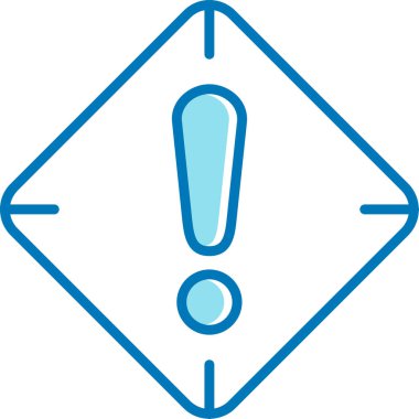 ünlem tehlike işareti simgesi ana hat biçiminde