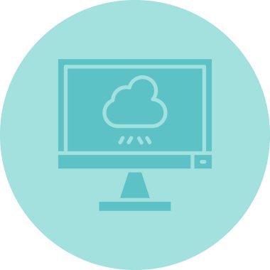 vektör bulut teknolojisi simgesi