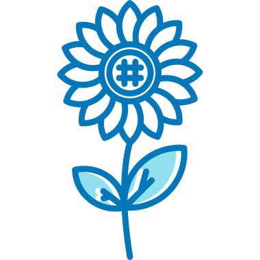 çiçek simgesi vektör illüstrasyonu