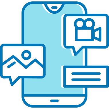 Sohbet mesajı vektör illüstrasyonu