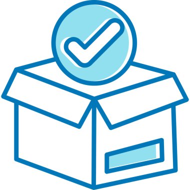 kutu teslim lojistik simgesi - taslak biçimi