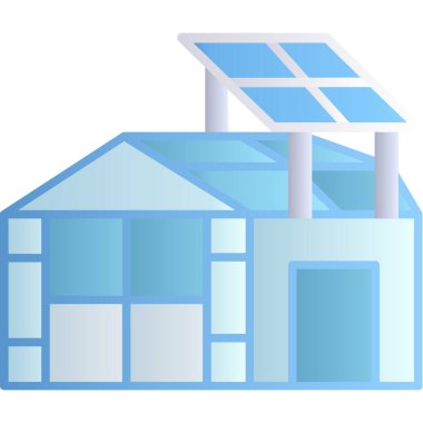 Güneş enerjisi paneli izole edilmiş simge