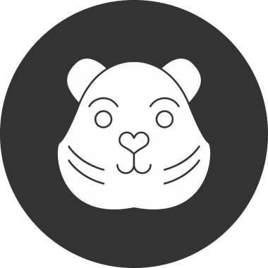 Moda tarzında izole edilmiş panda simgesi