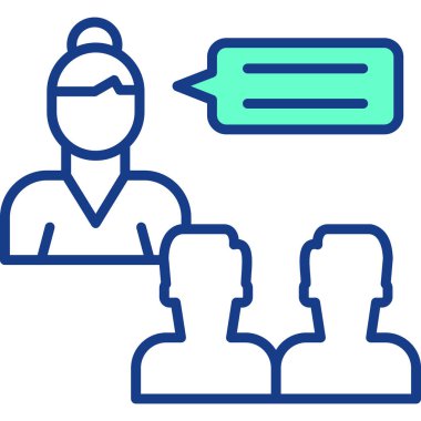 Konuş. Web simgesi basit illüstrasyon