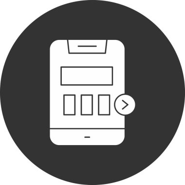 Cep telefonu simgesinin vektör illüstrasyonu