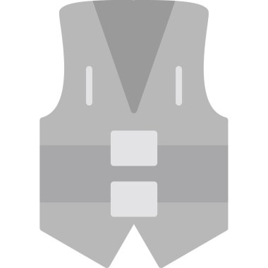 askeri yelek düz vektör simgesi