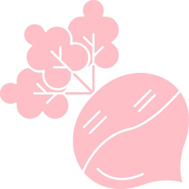 Kiraz. Web simgesi basit illüstrasyon