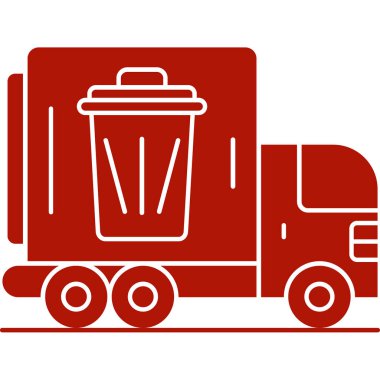 Teslimat kamyonu ikonu. Kahve kamyonu vektör ikonlarıyla basit bir illüstrasyon. beyaz arkaplanda izole