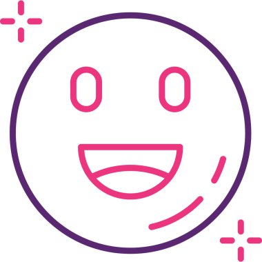 Düz biçimli mutlu emoji simgesi