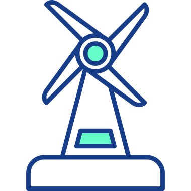 Rüzgar türbini. Web simgesi basit illüstrasyon