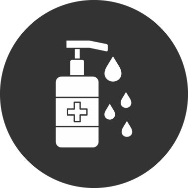 Antiseptik ikon. vektör illüstrasyonu