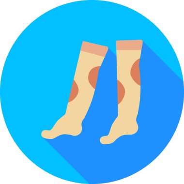 Mavi ve kırmızı çorapların vektör çizimi