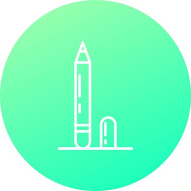 Bir kalem simgesinin vektör illüstrasyonu