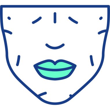 Maske. Web simgesi basit illüstrasyon