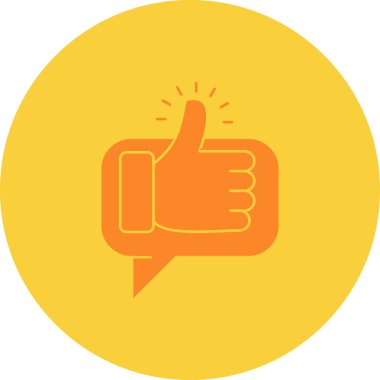 Başparmak yukarıya vektör simgesi