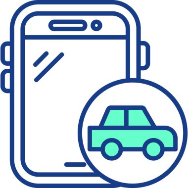 mobil uygulama simgesi. Web için akıllı telefon vektör simgelerinin basit çizimi