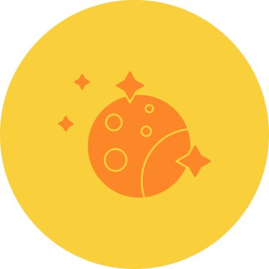 Uzay ay simge vektör çizim