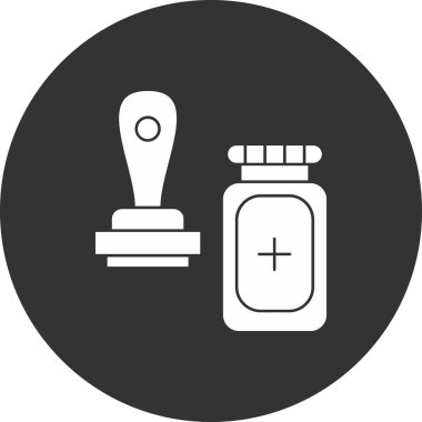 İlaç şişesi simgesinin vektör illüstrasyonu