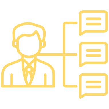 İş adamı simgesinin vektör illüstrasyonu