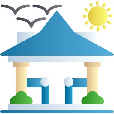 Bir binanın vektör illüstrasyonu