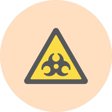 Tehlike vektörü düz renk simgesi