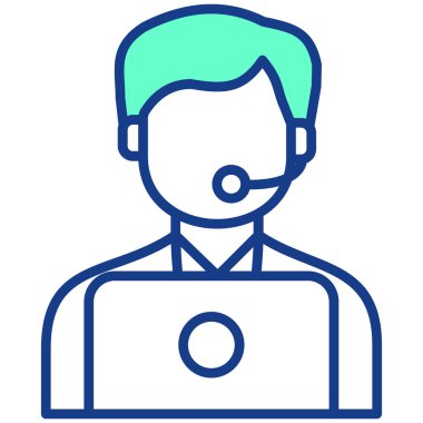 İş adamı. Web simgesi basit illüstrasyon