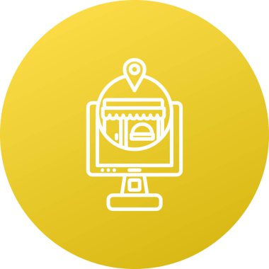 Benzersiz çevrimiçi depolama vektör simgesi