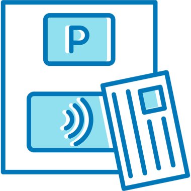 Park ediyor. Web simgesi basit illüstrasyon