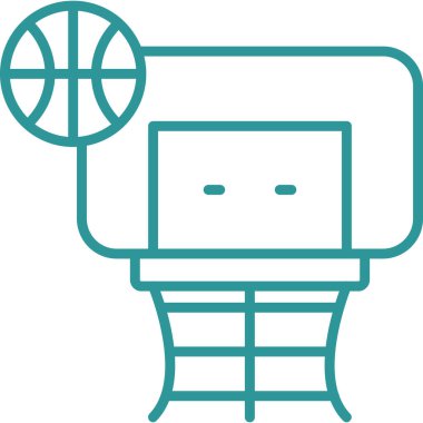 Basketbol. Web simgesi basit illüstrasyon