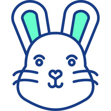 Doldurulmuş tavşan ikonu - ana hatlarıyla