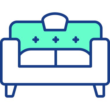 Kanepe. Web simgesi basit illüstrasyon