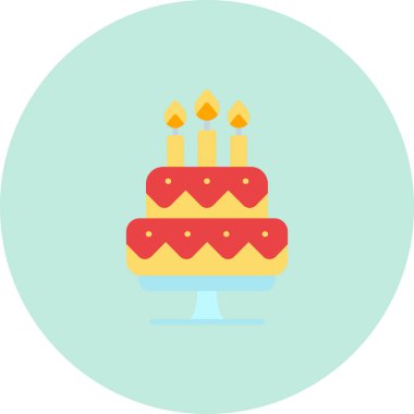 kek düz vektör simgesi