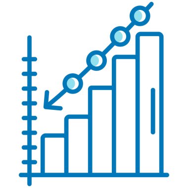 Bar çizelgesi. Web simgesi basit illüstrasyon