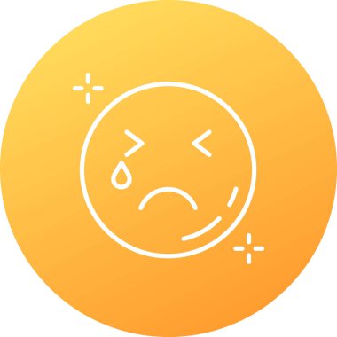 herhangi bir web ve mobil konsept için düz stil dolu bir gülen yüz vektör simgesi