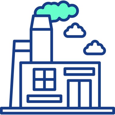 Fabrika. Web simgesi basit illüstrasyon