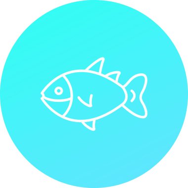 balık simgesi vektör illüstrasyonu