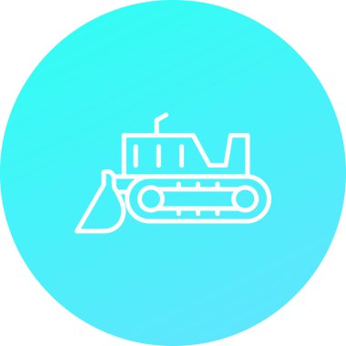 Bir traktör simgesinin vektör illüstrasyonu