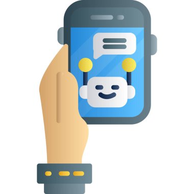 Mobil arama düz vektör simgesi