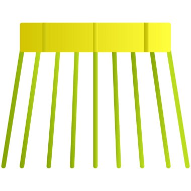 Sarı renkli ahşap masa.