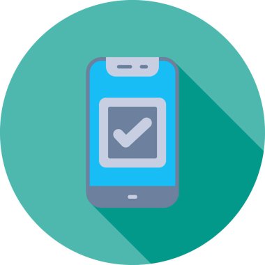 Onay işareti düz vektör simgesi