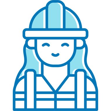 avatar kadın işçi simgesi