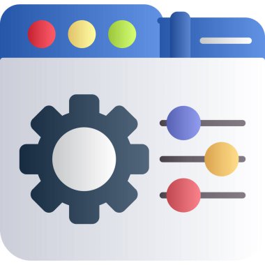 Teçhizat Web simgesi basit illüstrasyon