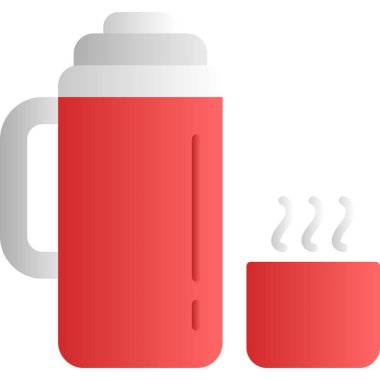 Düz stil çay ikonu iç