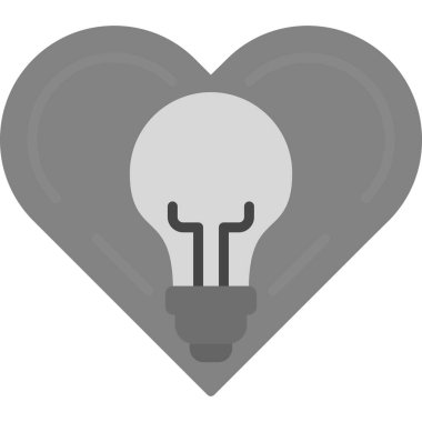 Ampul simgesi olan kalp