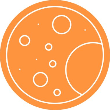 Ay ikonu vektör illüstrasyonu