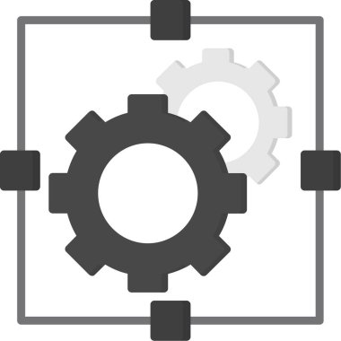 Sikke ayarları simgesi, basit vektör illüstrasyonu