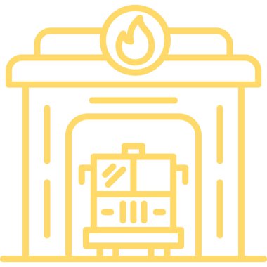 vektör benzin istasyonu modern simgesi